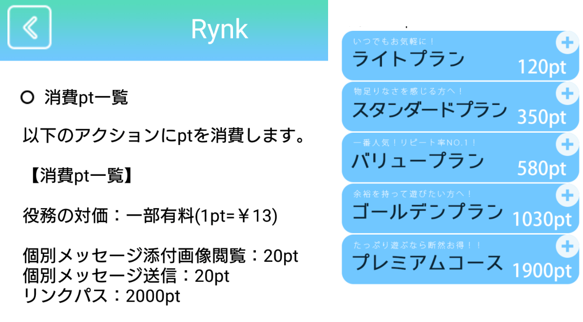 悪質出会い系アプリ「Rynk」の料金