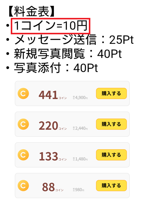 DXセレブメールの料金