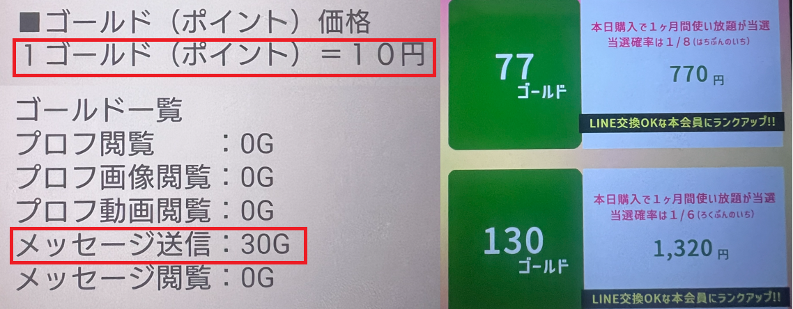 ファーストデートの料金