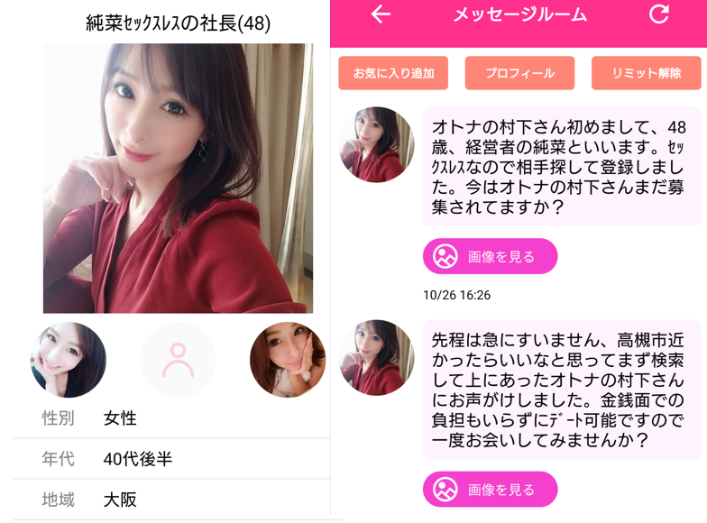 おとなメールのサクラ