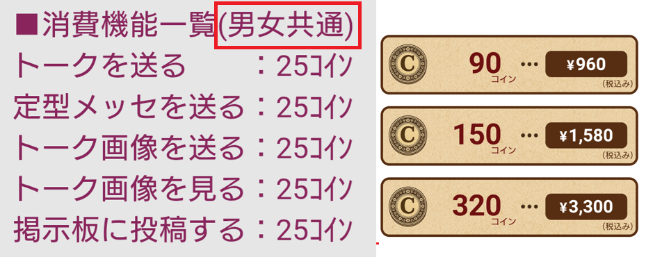 ロマン喫茶の料金